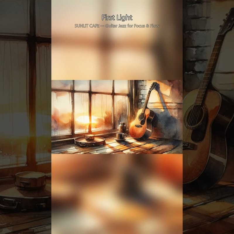 SUNLIT CAFÉ — Guitar Jazz for Focus & Flow 앨범 커버
